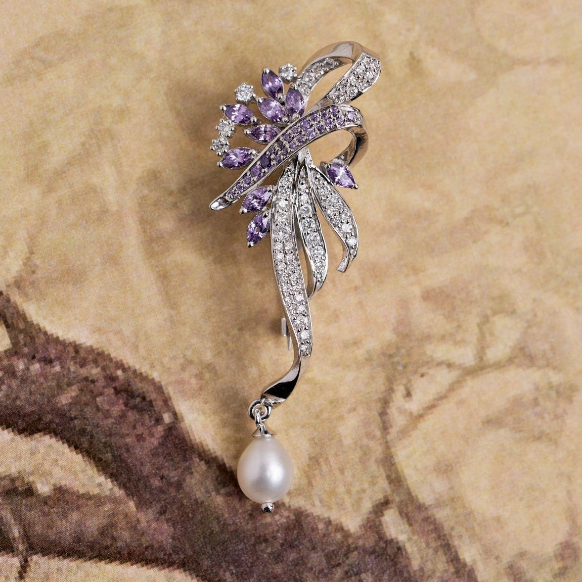 Lilac Symphony Brooch