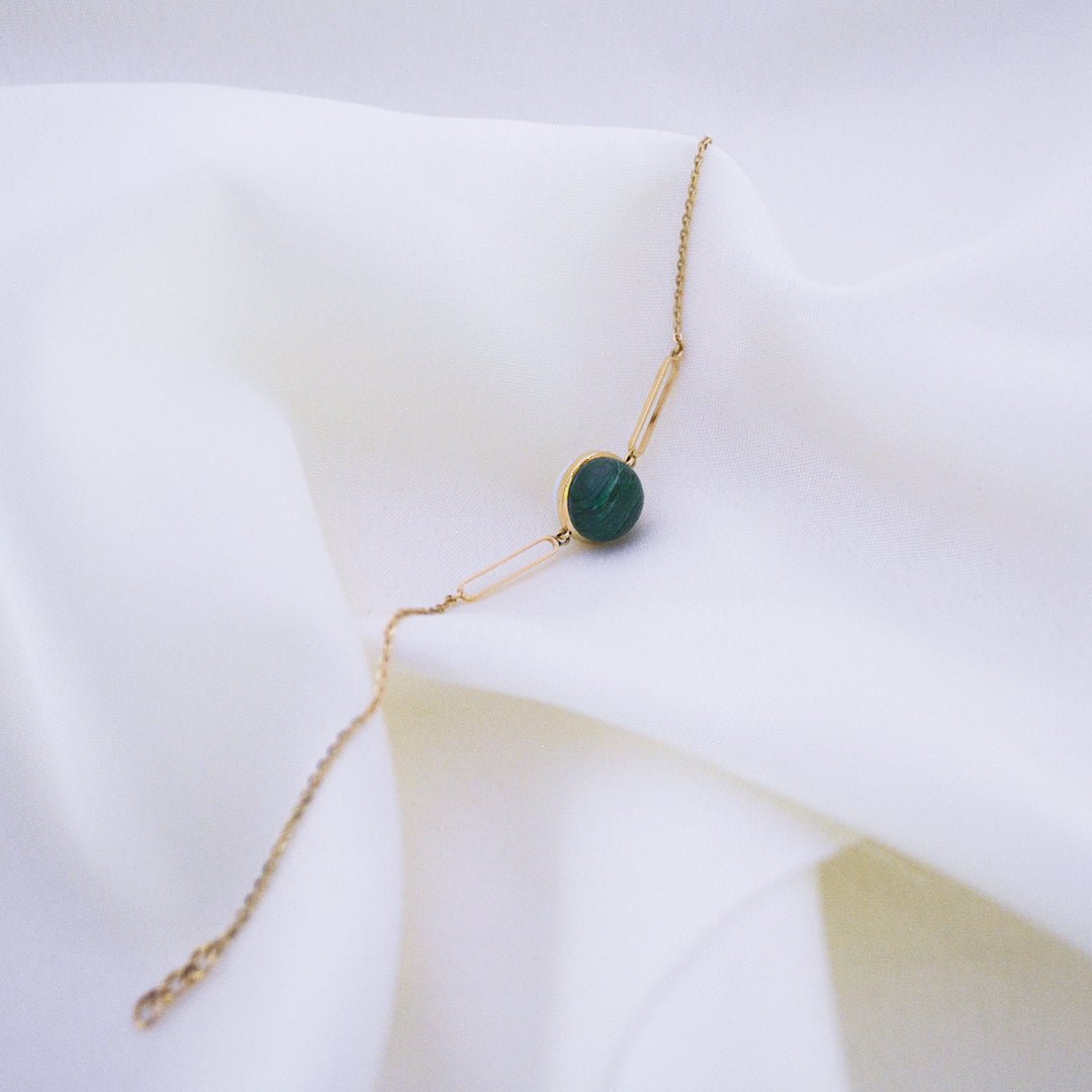 Malachite Mother Of Pearl Bracelet - zivar.in