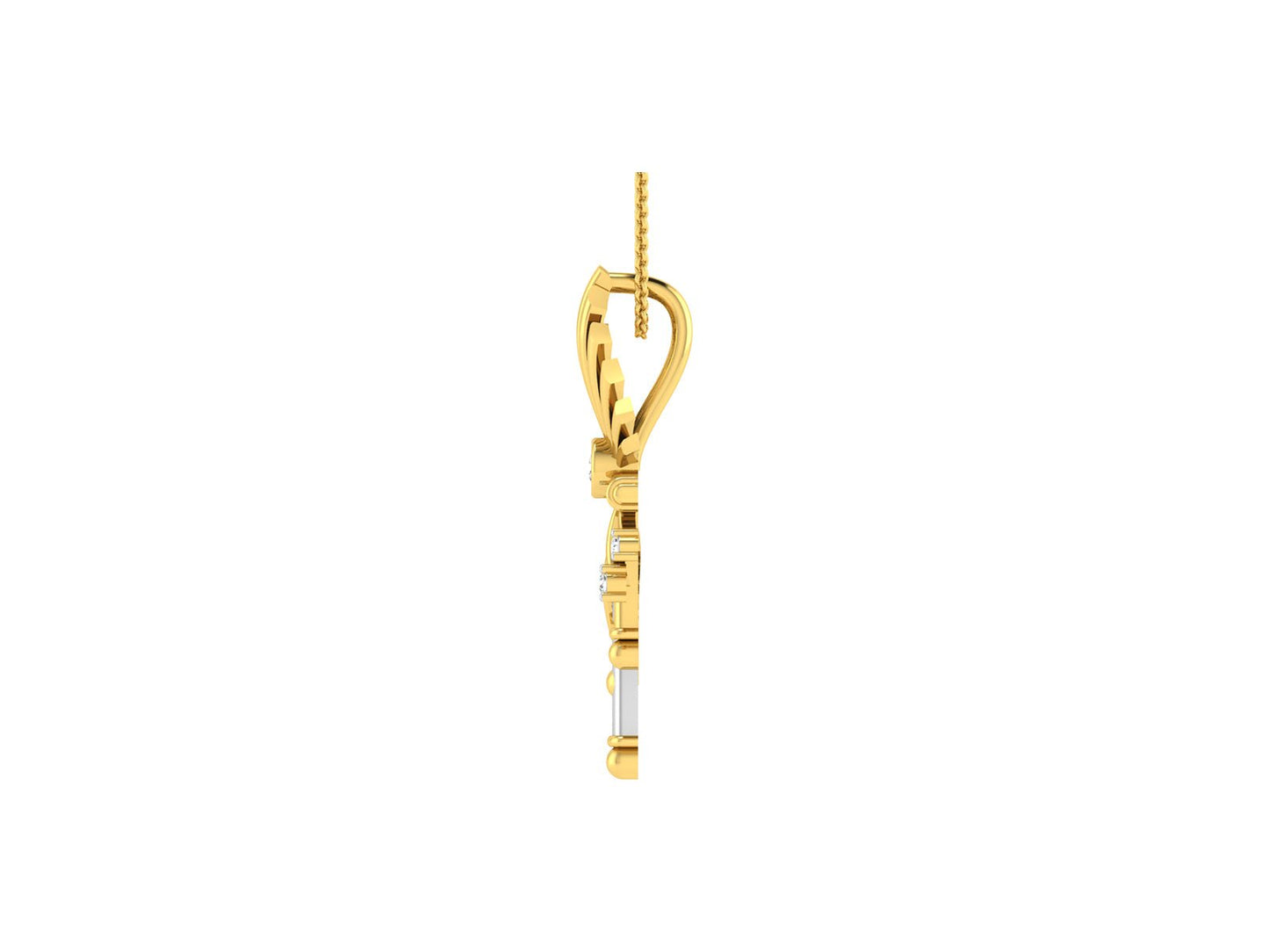 Bansi Diamond Pendant - zivar.in