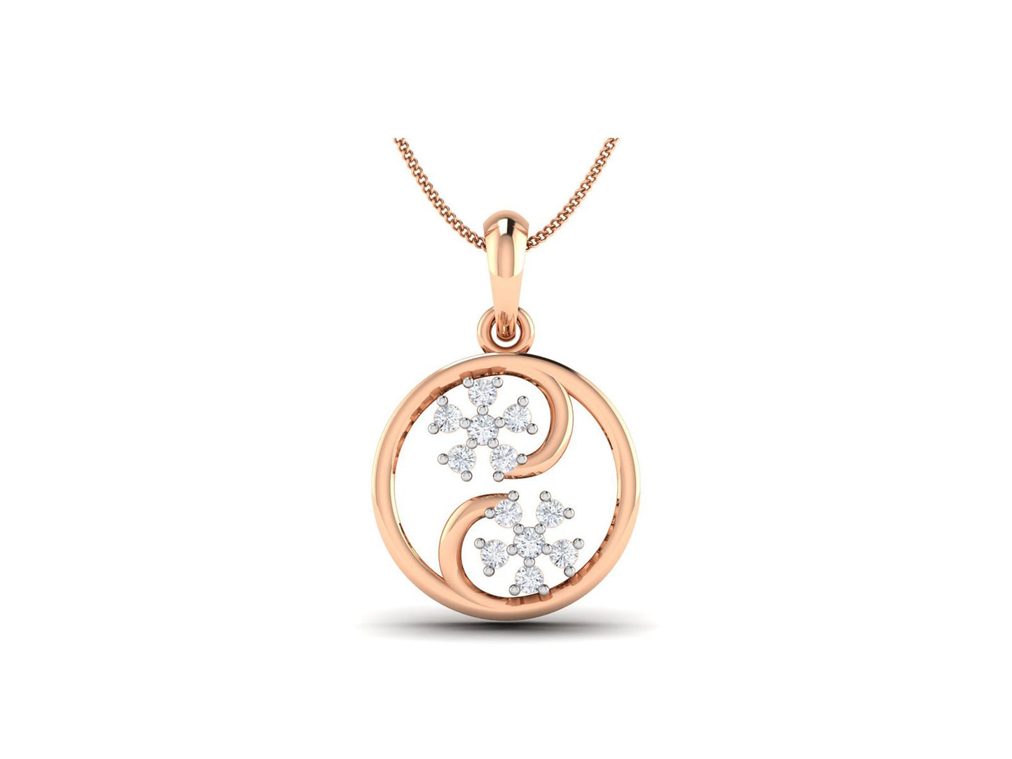 Dream Flower Diamond Pendant - zivar.in