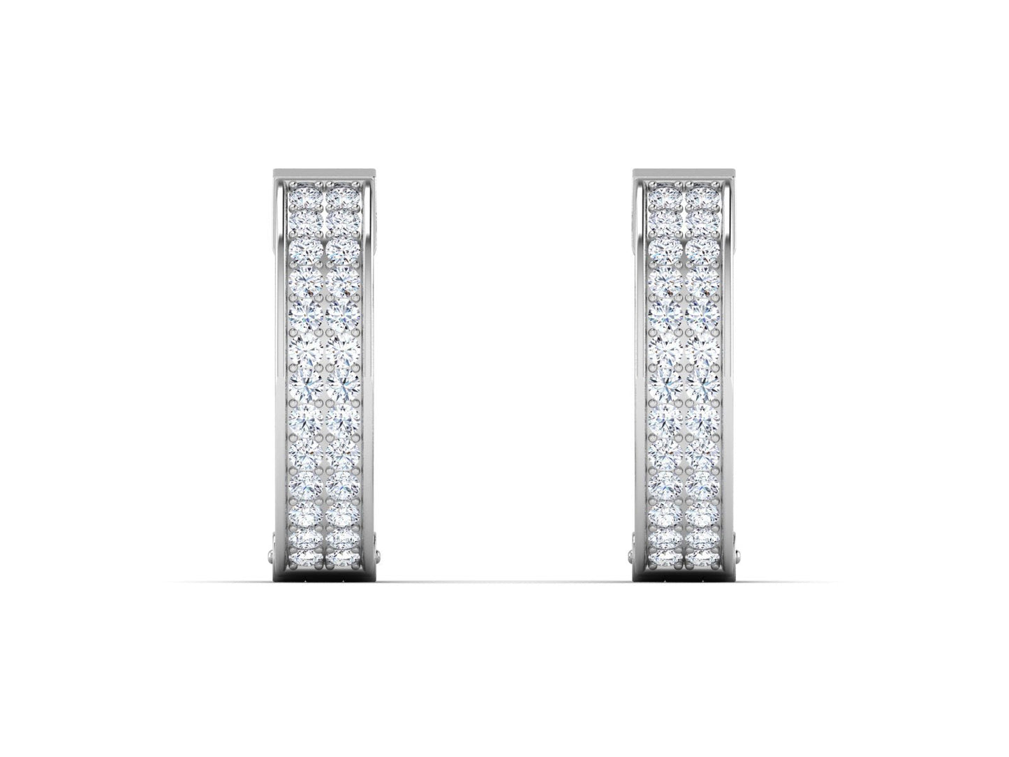 HOOP LOOPS DIAMOND EARRING - zivar.in