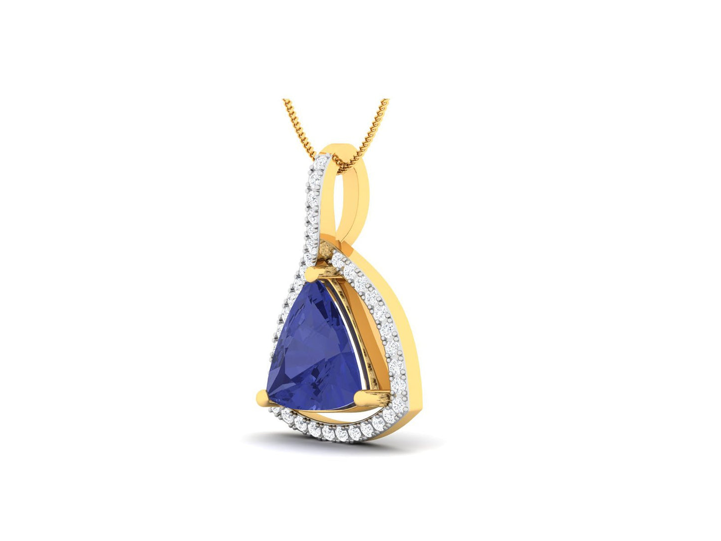 Indigo Blush Diamond Pendant - zivar.in
