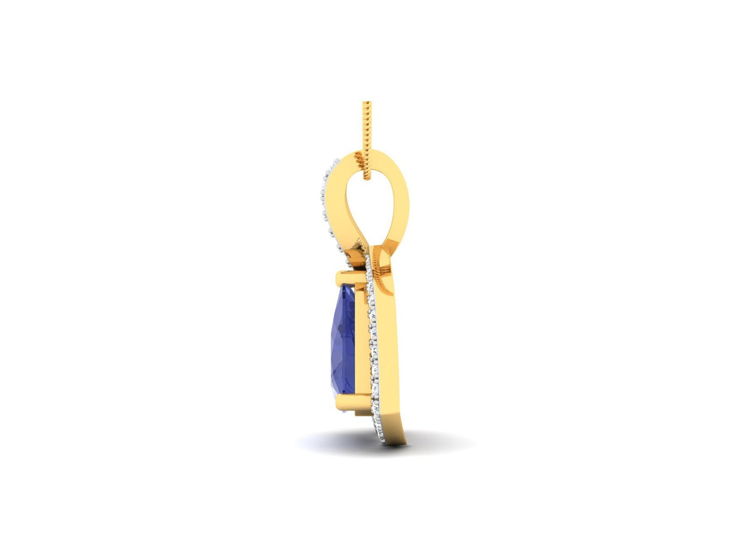 Indigo Blush Diamond Pendant - zivar.in