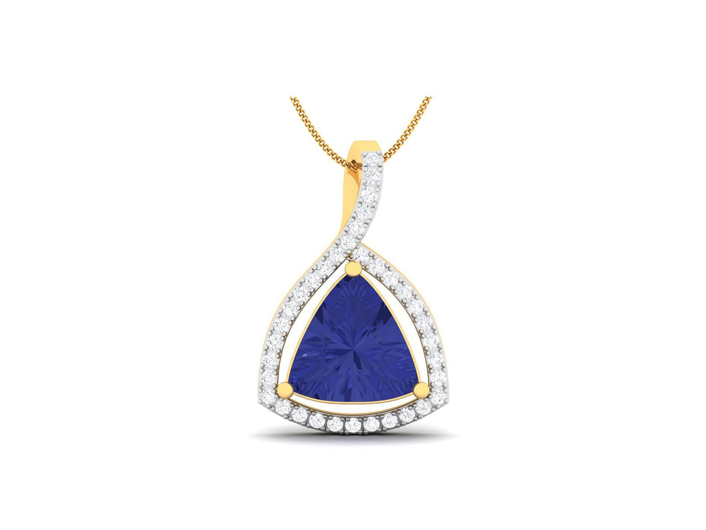 Indigo Blush Diamond Pendant - zivar.in