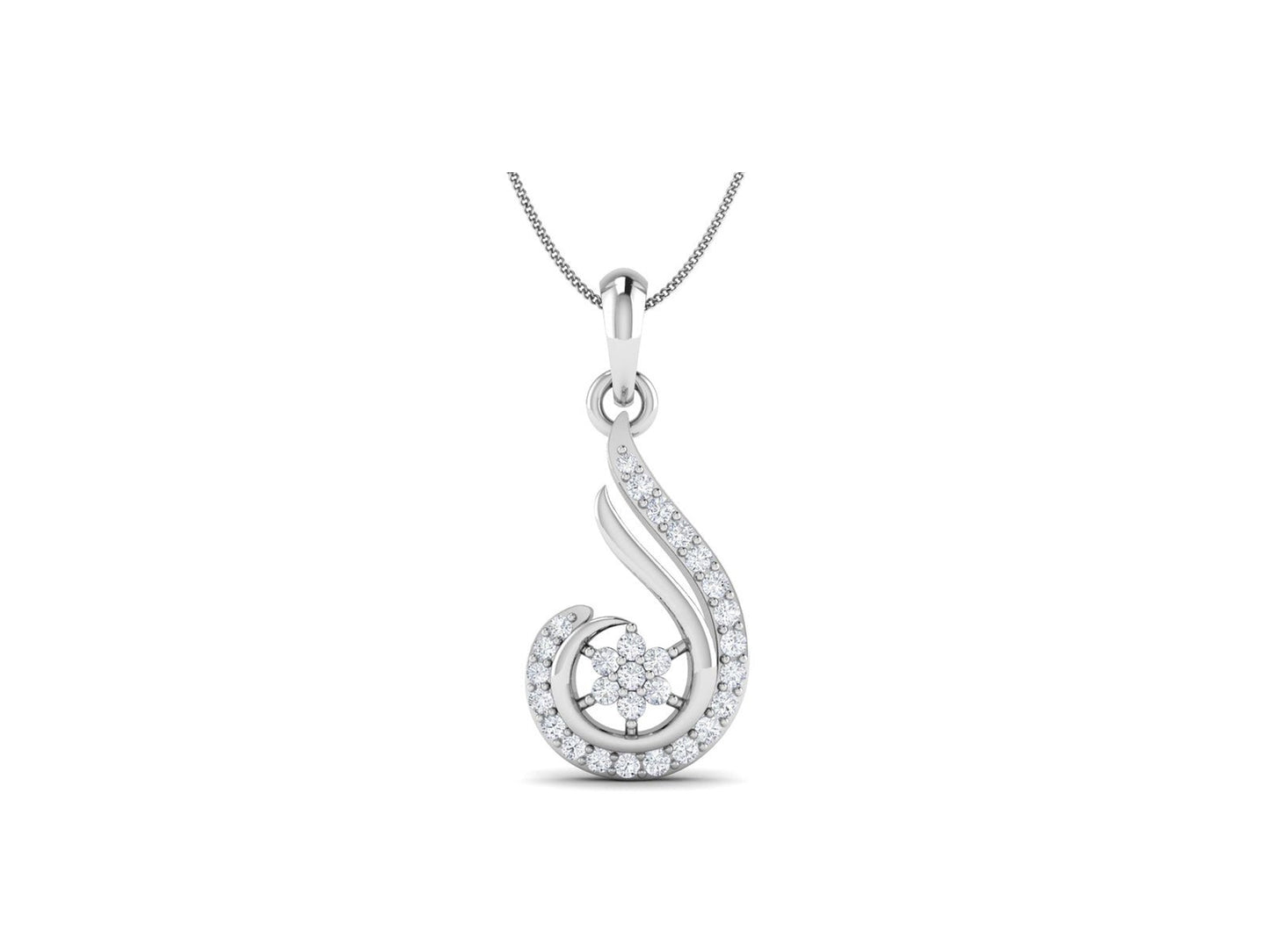 Laxmi Diamond Pendant - zivar.in