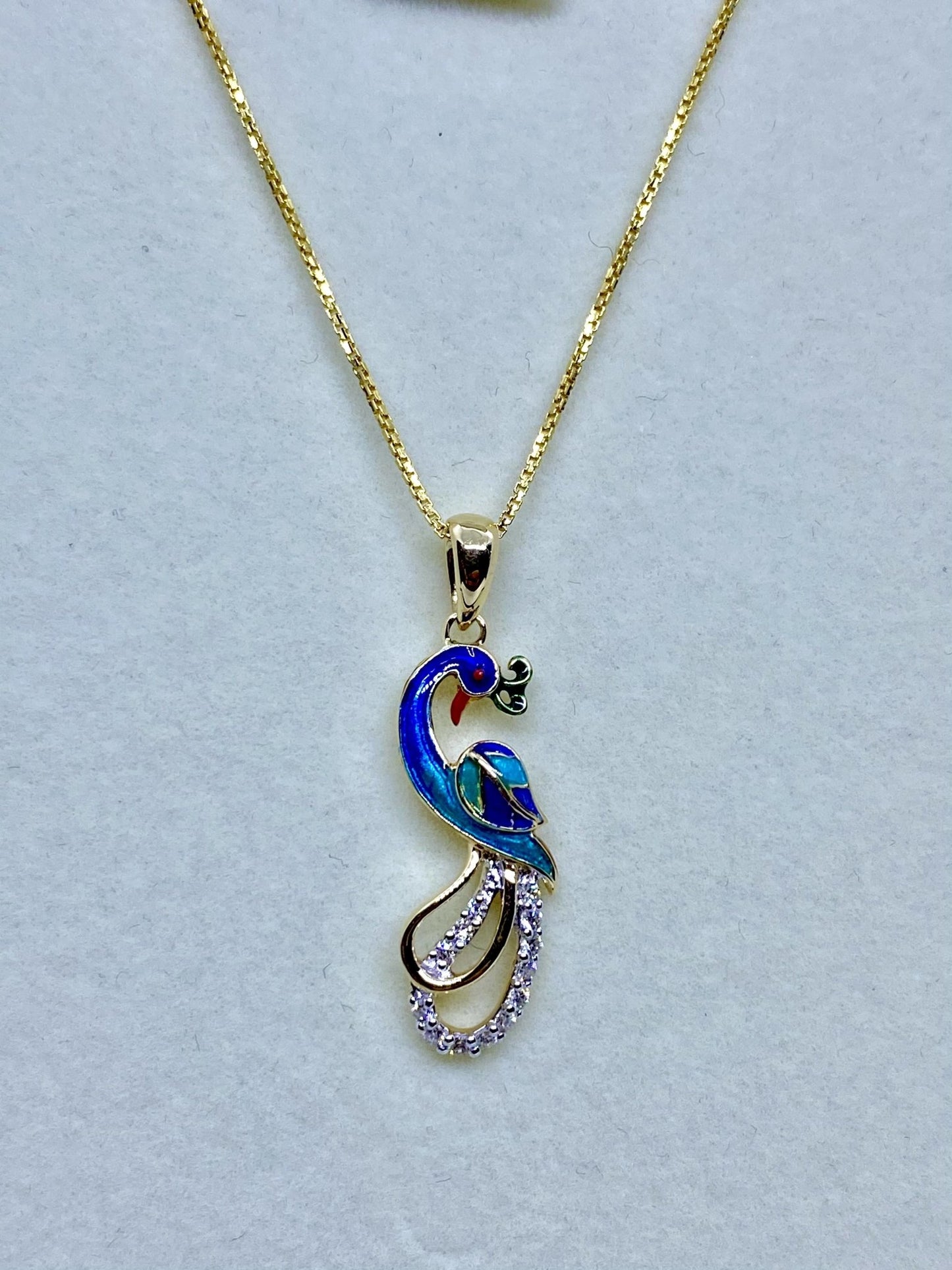 PEACOCK FEATHERS DIAMOND PENDANT - zivar.co