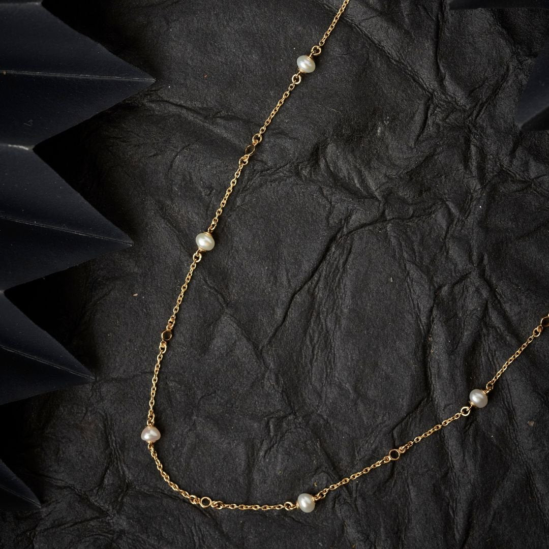 Pearl Gold Neckpiece - zivar.in