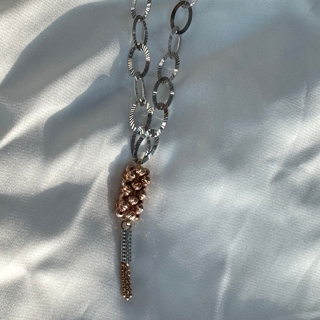 Sanaya Rose White Gold Chain - zivar.in