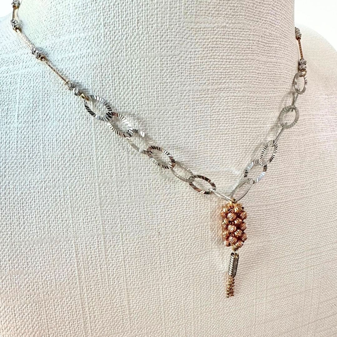 Sanaya Rose White Gold Chain - zivar.in