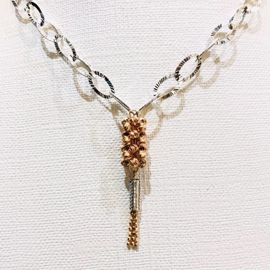 Sanaya Rose White Gold Chain - zivar.in