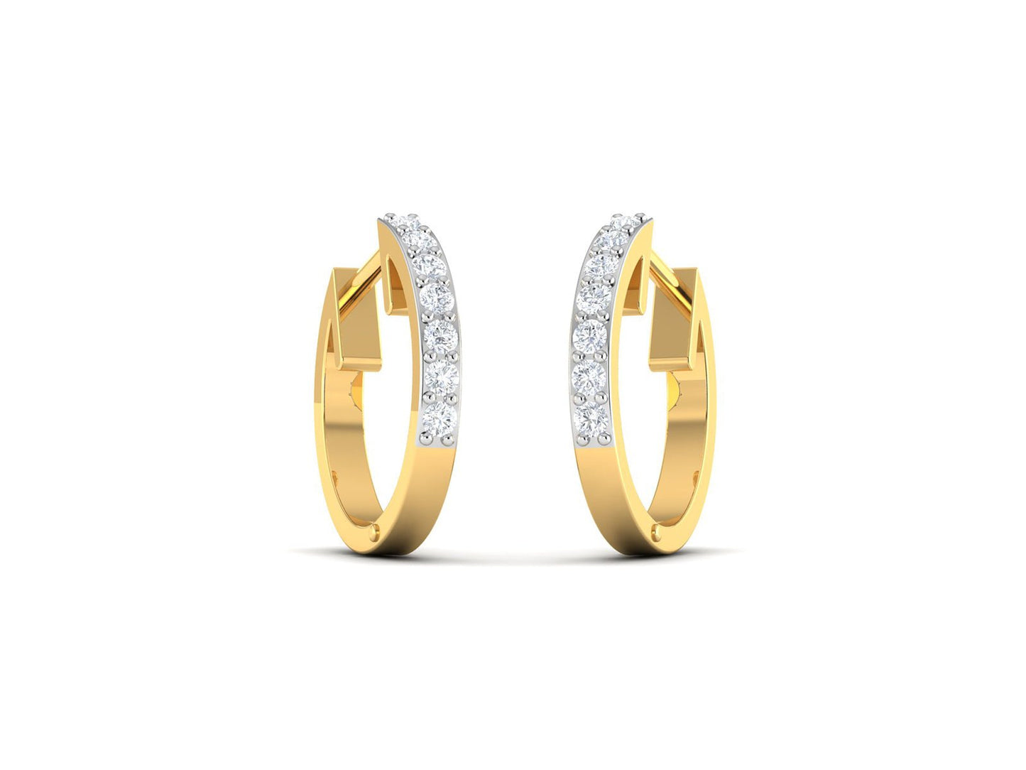 SIMPLY HOOPS DIAMOND EARRING - zivar.in