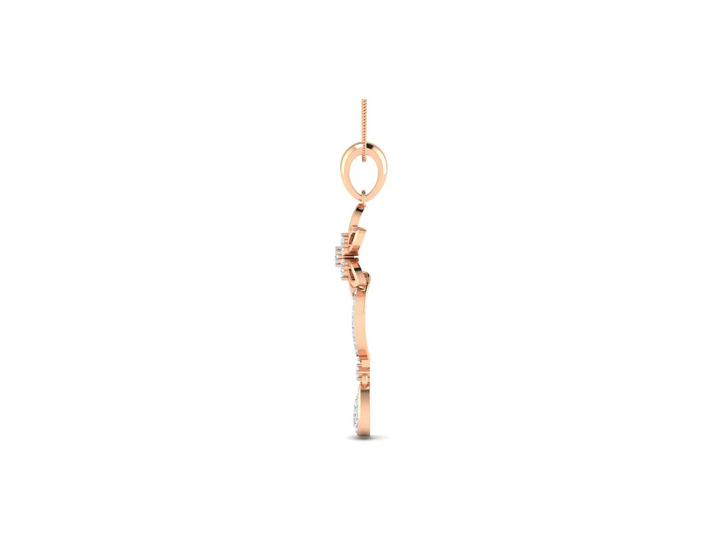 Swirl Diamond Pendant - zivar.in