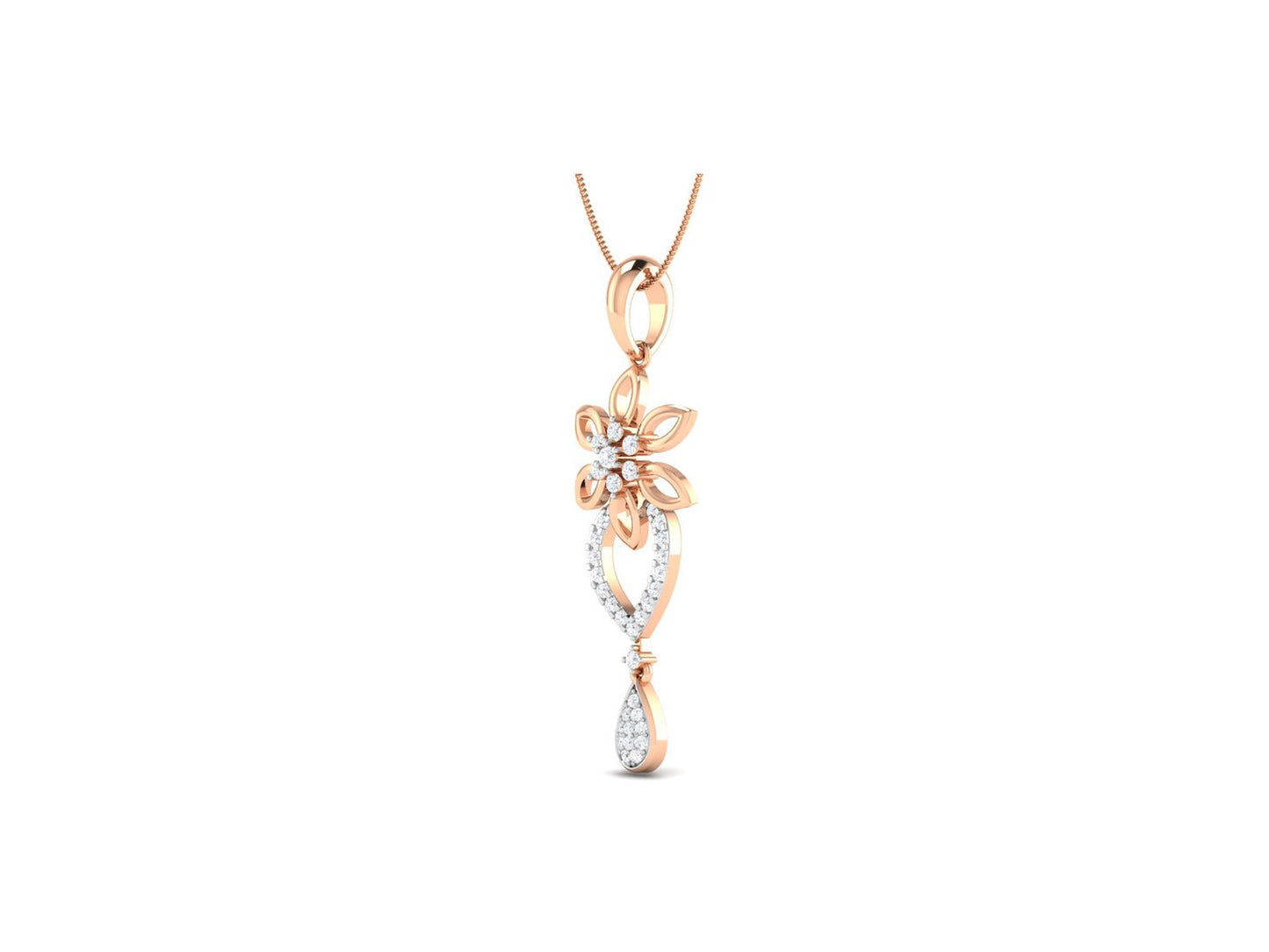 Swirl Diamond Pendant - zivar.in