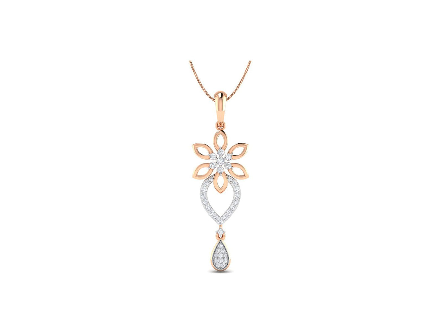 Swirl Diamond Pendant - zivar.in