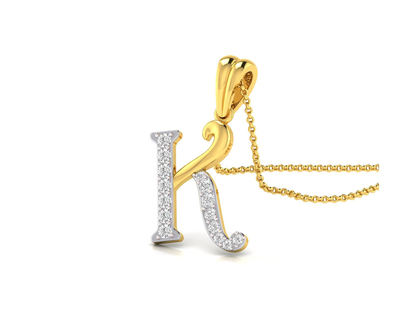 THE K ALPHA DIAMOND PENDANT - zivar.in