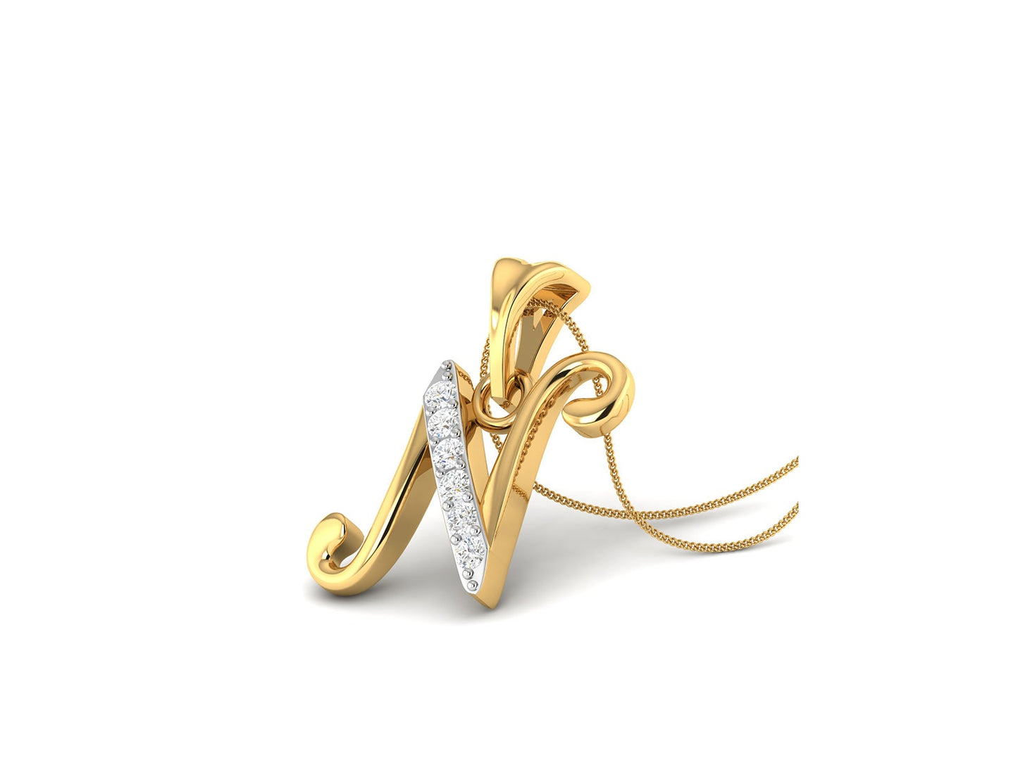THE N ALPHA DIAMOND PENDANT - zivar.in