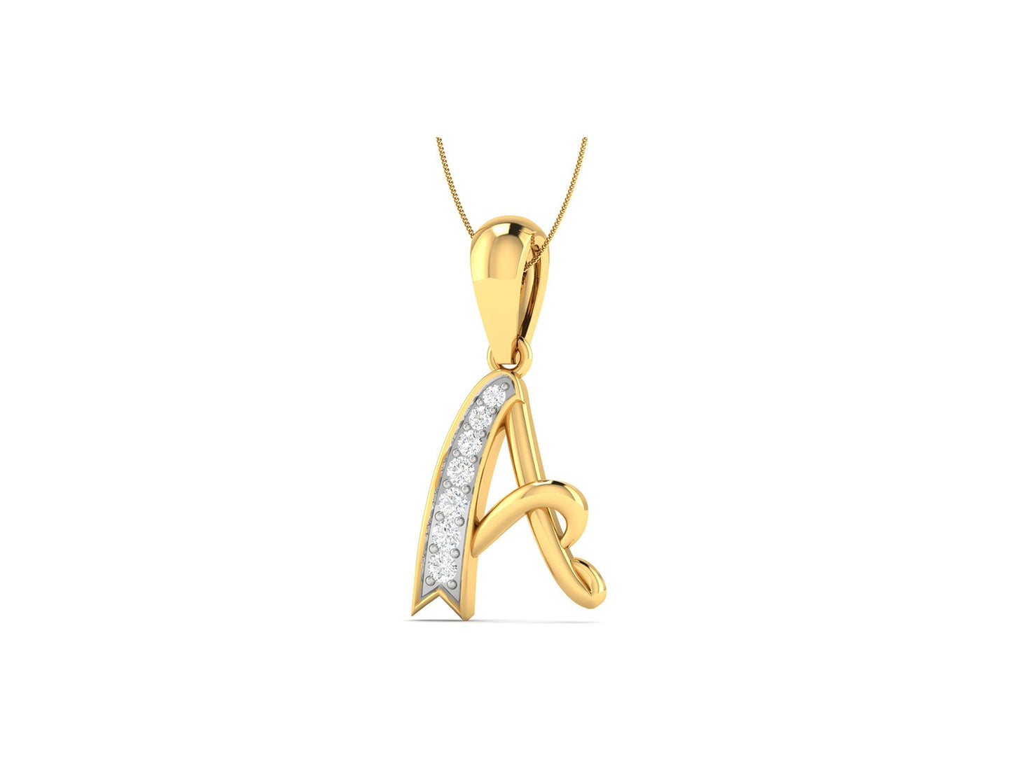 THE SIGN A ALPHA DIAMOND PENDANT - zivar.in