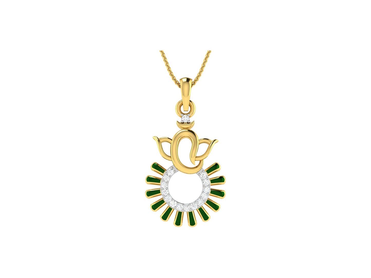 VAKRATUNDA DIAMOND PENDANT - zivar.in