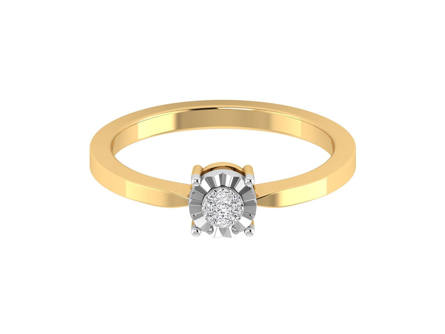 Zelda 18KT Yellow Gold Diamond Ring - Zivar.in