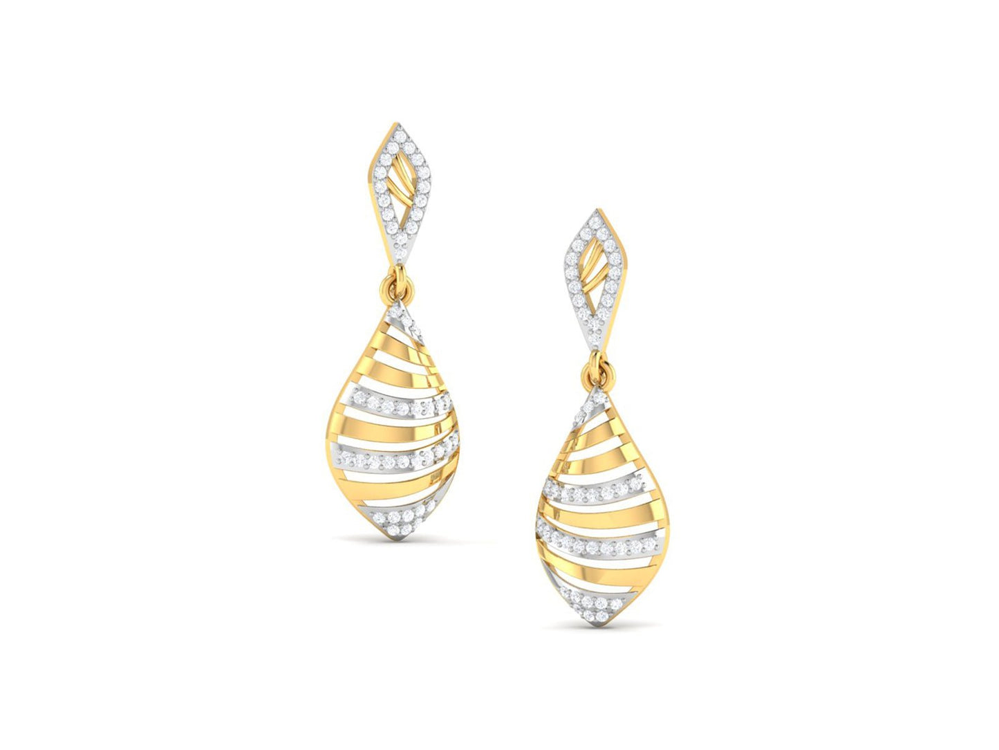 ZIG ZAG DIAMOND EARRING - zivar.in