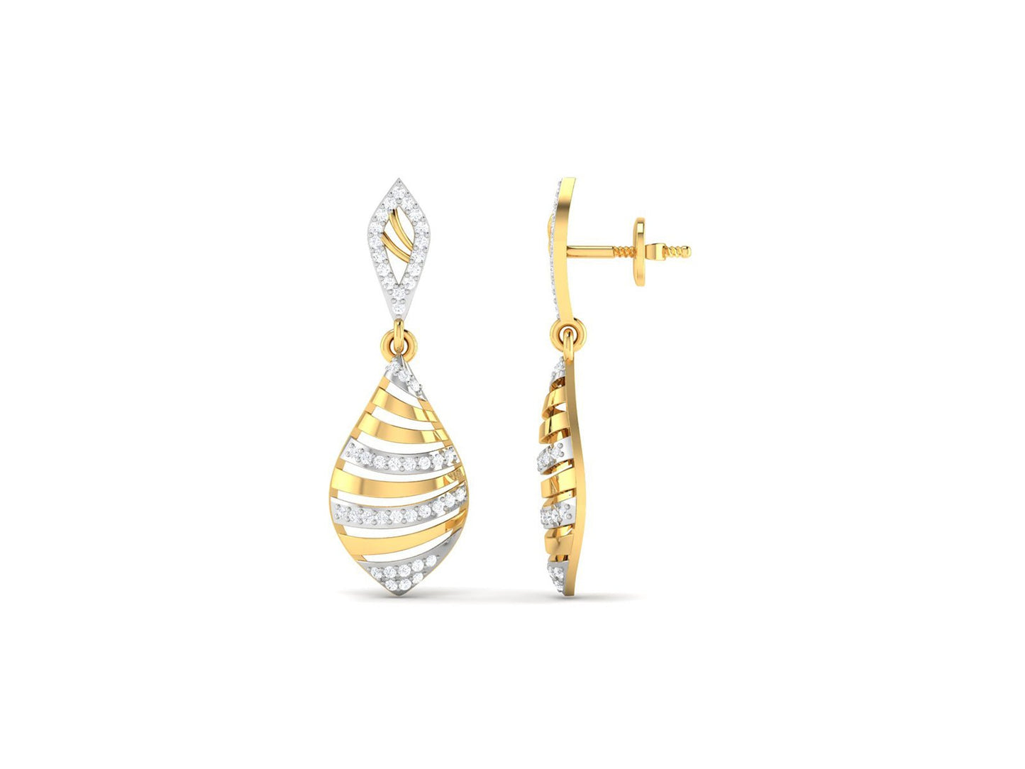 ZIG ZAG DIAMOND EARRING - zivar.in