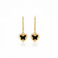 Heart Black Butterfly Gold Danglers