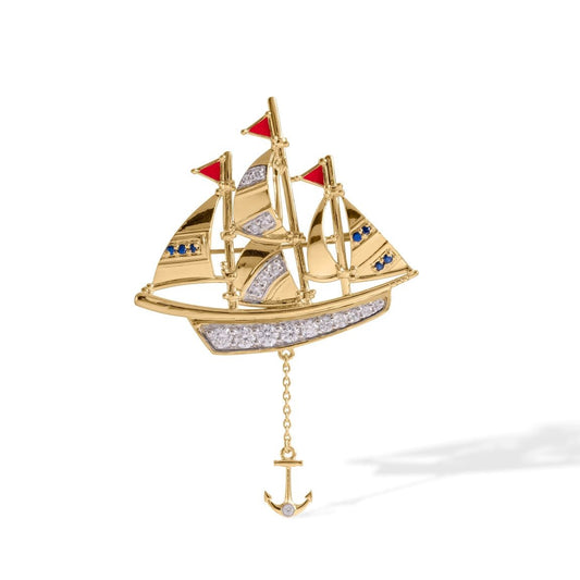 Golden Voyage Brooch