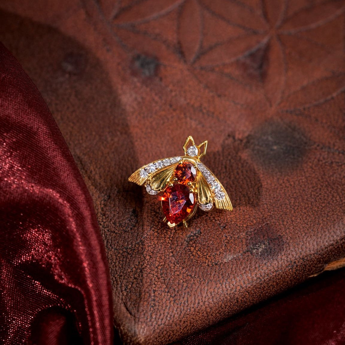 Crimson Nectar Brooch