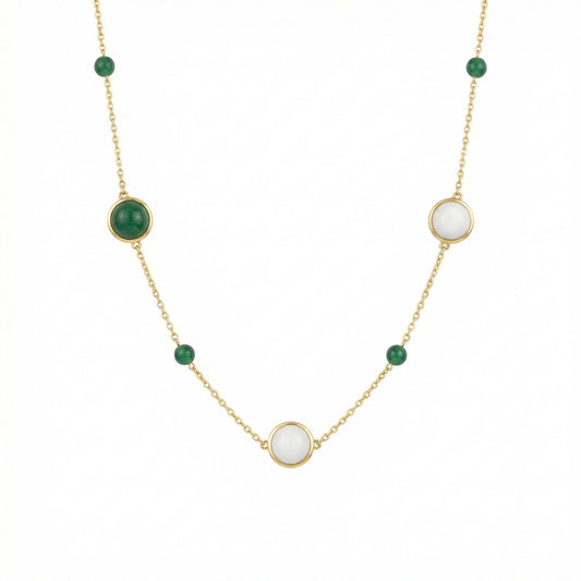 Malachite Mother Of Pearl Neckpiece