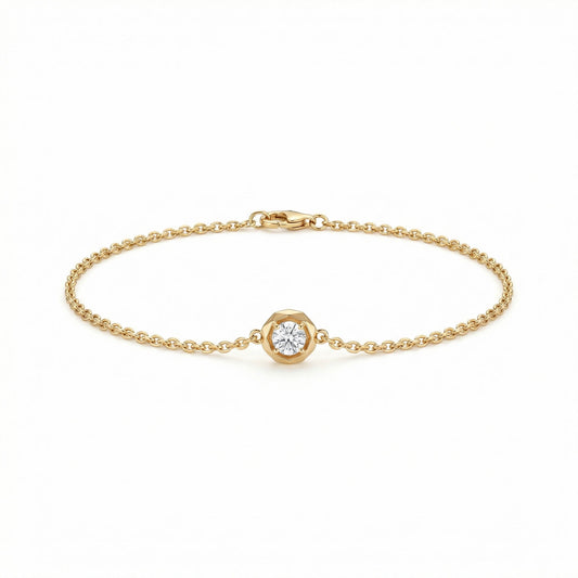 Round Diamond Solitaire Bracelet
