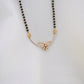 Ekanya 18KT Yellow Gold Diamond Mangalsutra with 0.33 Carat VS GH Certified Diamonds and Floral Pendant - zivar.in