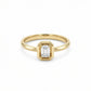 Emerald Diamond Solitaire Ring