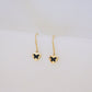 Heart Black Butterfly Gold Danglers - zivar.in