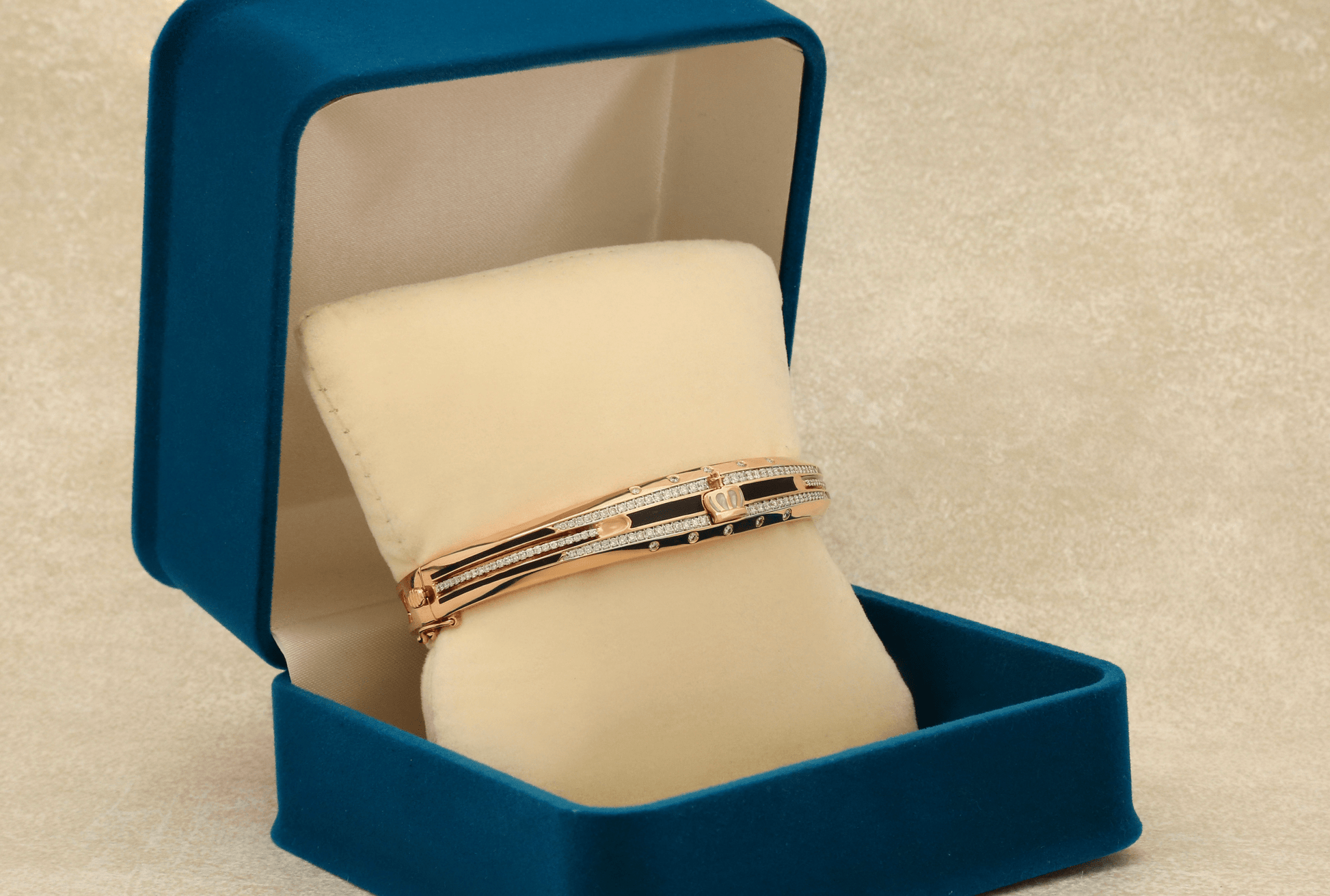 14KT Rose Gold Diamond Bracelet with 0.807 Carat Round VS GH Certified Diamonds - Zivar.in