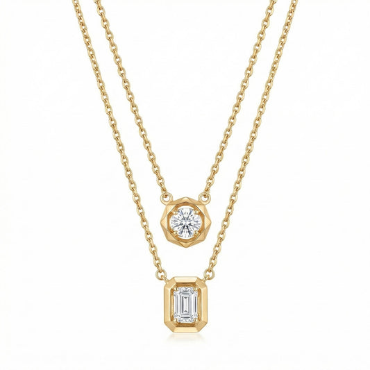 Layered Diamond Neckpiece
