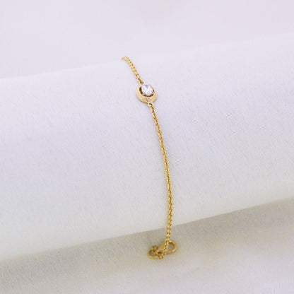 Oval Diamond Solitaire Bracelet - zivar.in