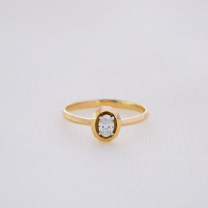Oval Diamond Solitaire Ring - zivar.in