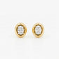 Oval Diamond Solitaire Earrings