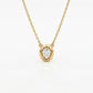 Oval Diamond Solitaire Neckpiece