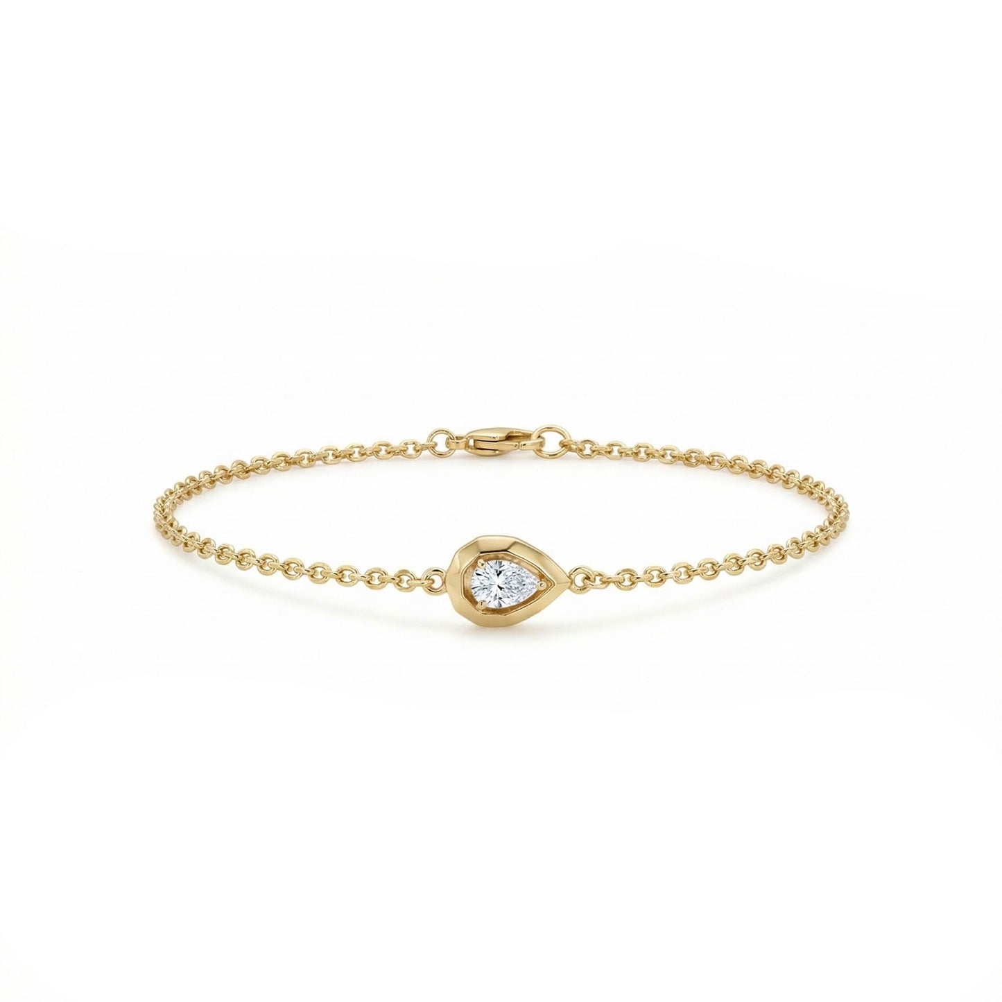 Pear Diamond Solitaire Bracelet