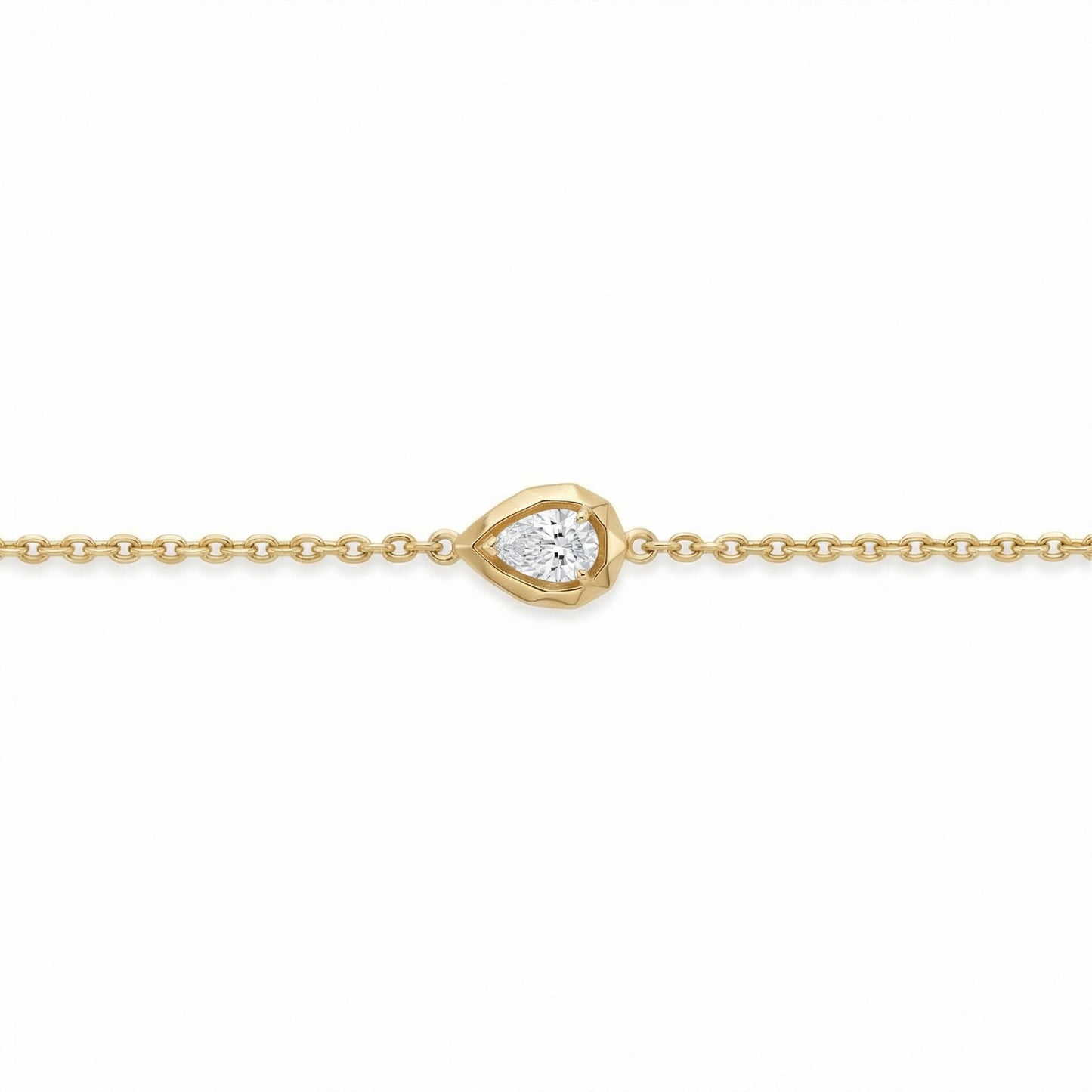 Pear Diamond Solitaire Bracelet