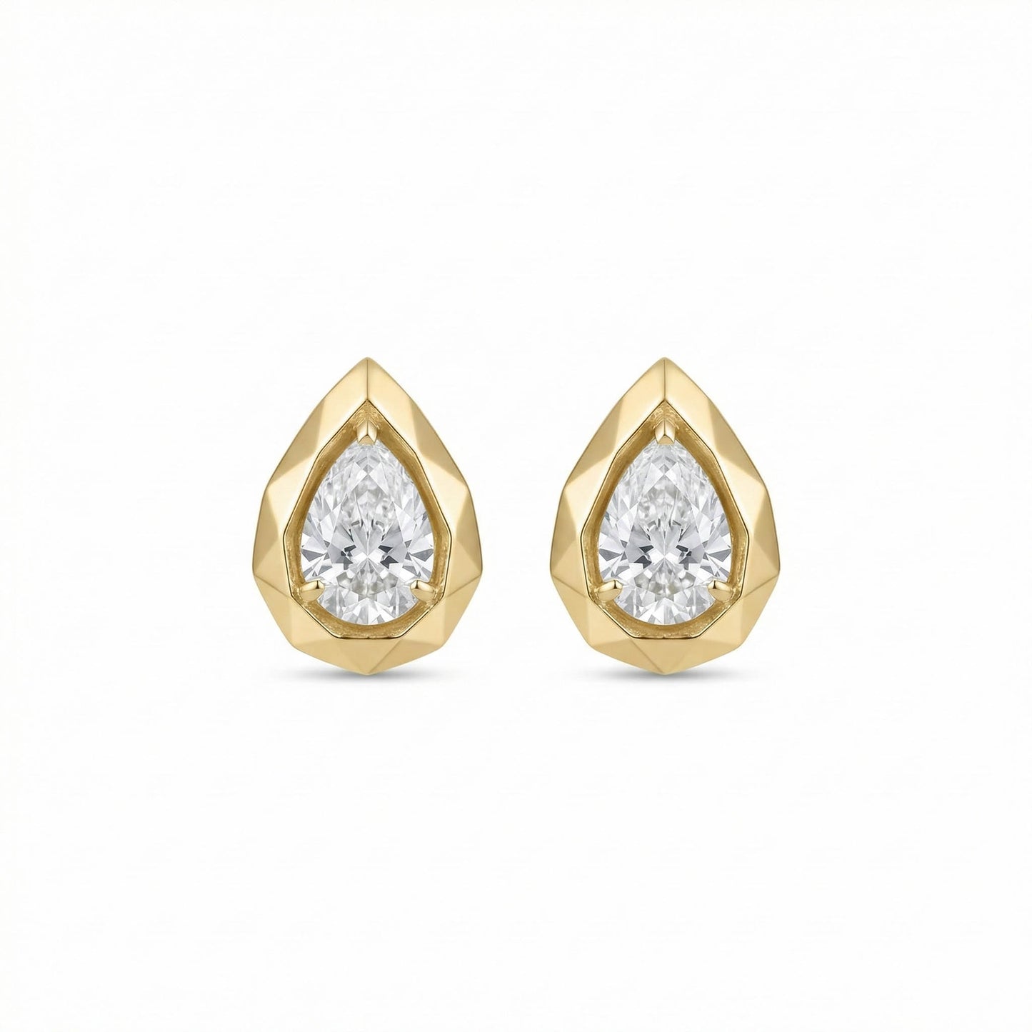 Pear Diamond Solitaire Earrings