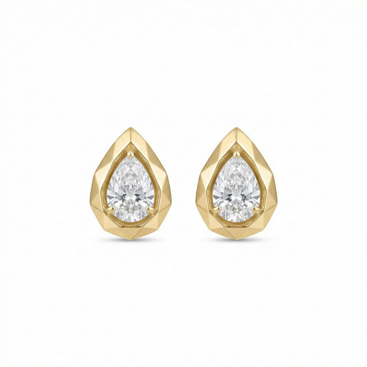 Pear Diamond Solitaire Earrings