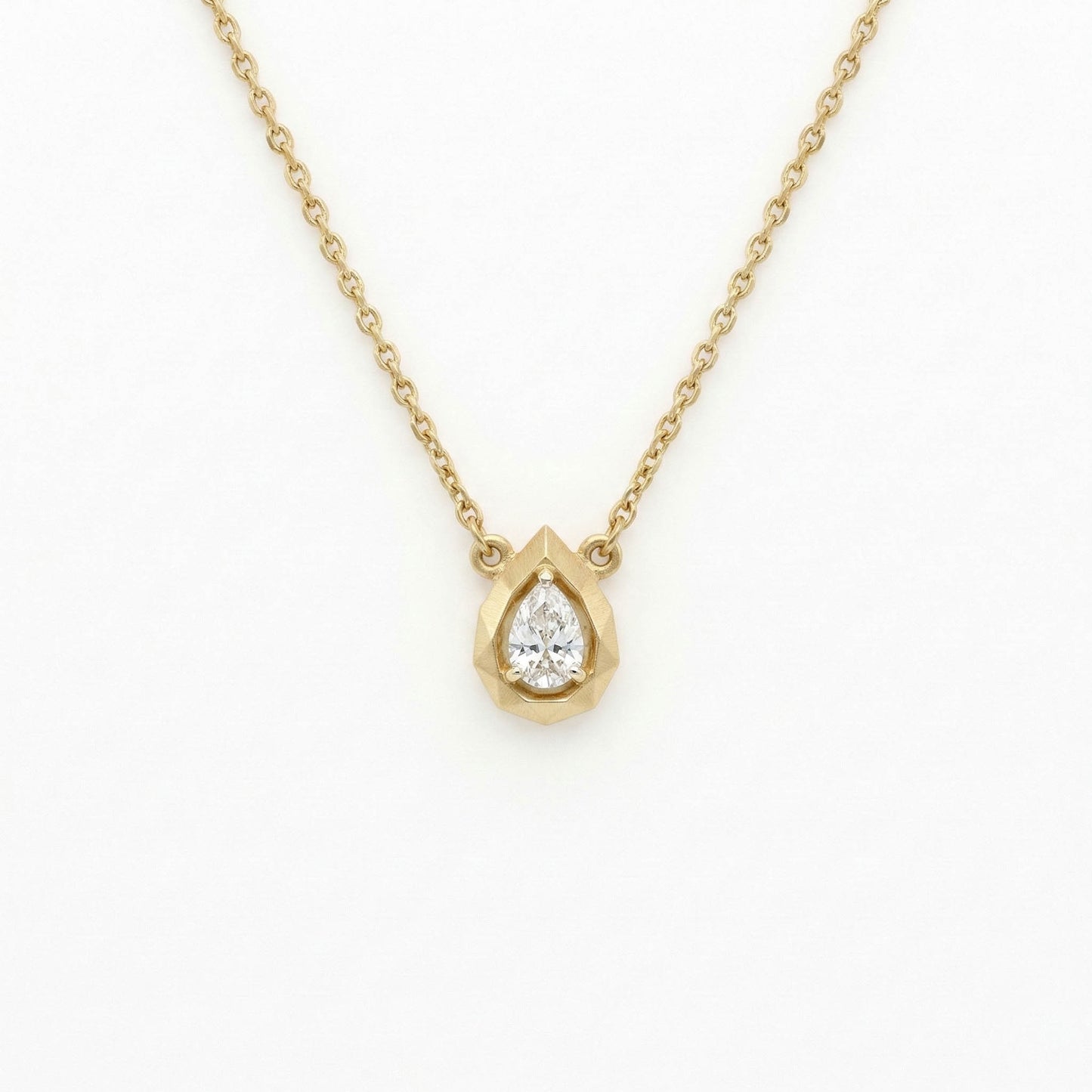 Pear Diamond Solitaire Neckpiece