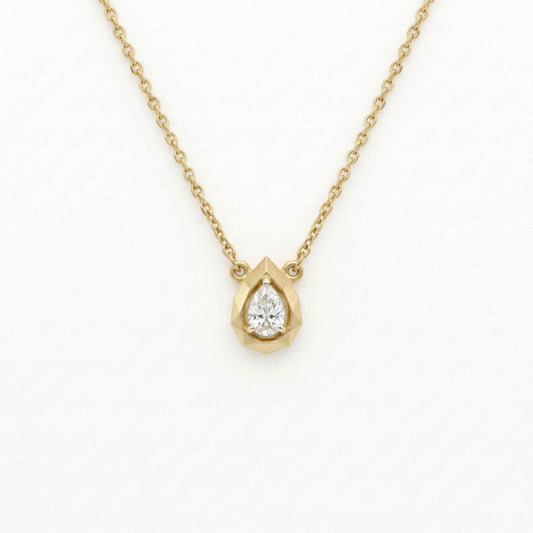 Pear Diamond Solitaire Neckpiece