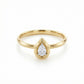 Pear Diamond Solitaire Ring