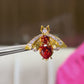 Crimson Nectar Brooch