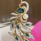 Aurelia Peacock Brooch