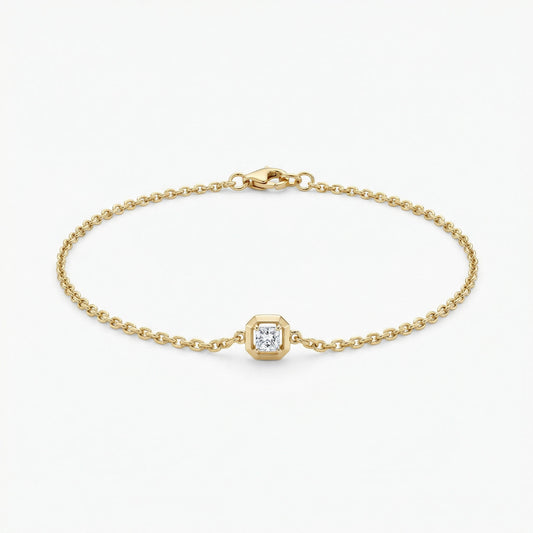 Princess Diamond Solitaire Bracelet