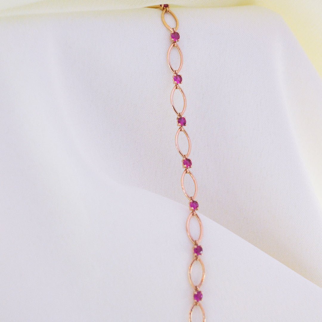 Ruby Gold Bracelet - zivar.in